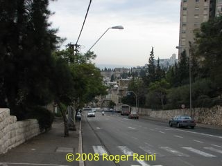 Down Hatzionut Avenue from the PRC