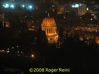 Shrine of the Bb at night from my hotel room